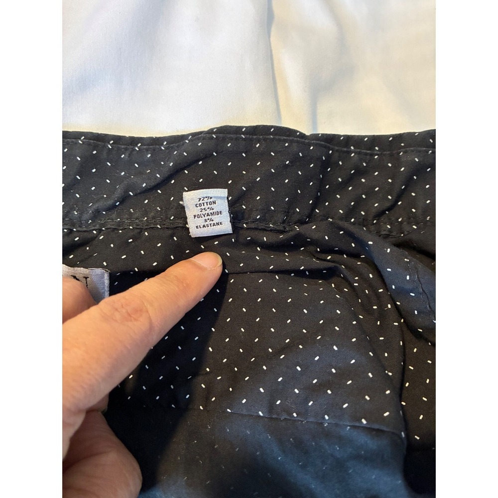 Lauren Ralph Lauren Slim Fit Dress Shirt Mens 16 Black Polka Dot Stretch Button - Picture 6 of 9